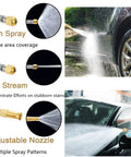 High Pressure Power Washer Wand With Hydro Jet Spray, Flexible Water Wand And 3 Nozzle Set For Cars, Windows, Blue
