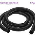 Slick Ten Foot Black Split Wire Loom Tubing Packing A Bendy One And A Half Inch Covering to organize cables and chargers.