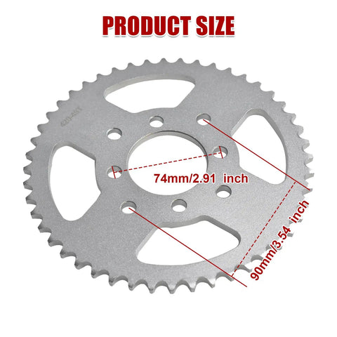 Heavy Duty 48T 8-Hole Sprocket For 40 41 420 Chain Fits Predator 212cc 196cc with size measurements