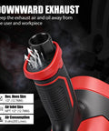 Professional 1 Inch Air Impact Wrench Equipped With A Heavy Duty Twin Hammer System showing downward exhaust design for effective air removal.