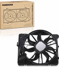 Heavy Duty Engine Radiator Cooling Fan Assembly For Bmw with a black shroud and visible brushless motor, designed for easy installation.