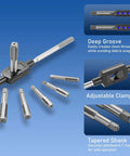 45 Piece Metric Tap And Die Set For Threading And Rethreading M6 To M25 with deep groove taps and adjustable clamp