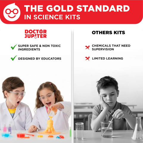 Hands On Science Kit For Kids Ages 8 To 12 With 100 Plus Chemistry And STEM Experiments Geyser Tube Ideas For Boys And Girls Educational Projects That Make Learning Fun with kids excitedly conducting experiments.