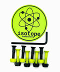 Fuel Rods One Inch Skateboard Hardware Set Of Eight Black And Fluorescent Green Bolts And Nuts with Allen Key