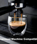 Double Wall Insulated Espresso Cups 5 Oz Glass Set Of 2 For Coffee Machines Clear Mugs That Keep Drinks Hot Or Cold