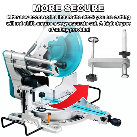 Heavy Duty Steel Miter Saw Clamp Assembly Replacement Hold Down Handles For Woodworking Crews With Ballistic Grip and Dope Accuracy When Chucking Down Rough Lumber on miter saw