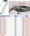 Heavy Duty Stainless Steel Chimney Support Bracket Kit dimensions showing diameter and thickness for precise installation.