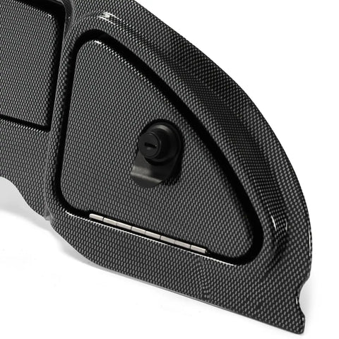 Premium Carbon Fiber Golf Cart Dash Cover For Club Car Precedent Tempo Onward 2008 5 Up Screw On Setup close-up view.