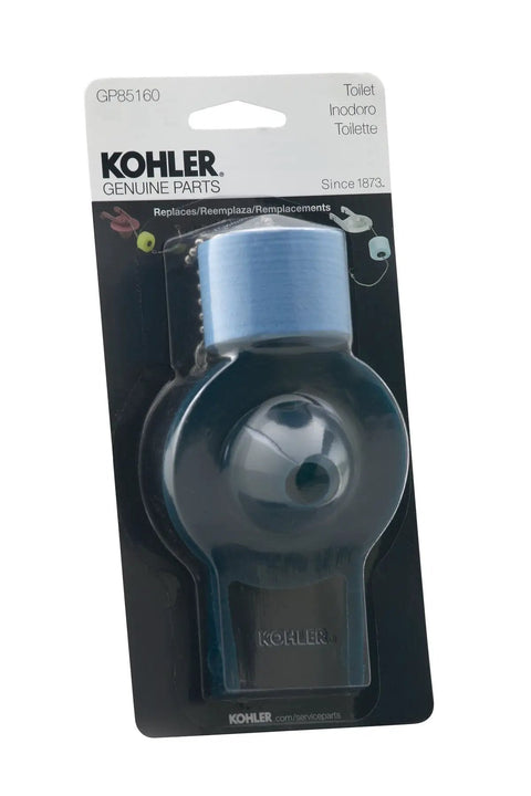 Packaging of Blue GP85160 Flapper With Float 2 Inch Toilet Flapper Replacement For 1.6 GPF Two Piece Toilets