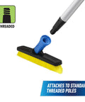 Swivel Grout Brush With Durable Plastic Handle And Long Reach Five Point Five Inch Bristles for cleaning tight spaces