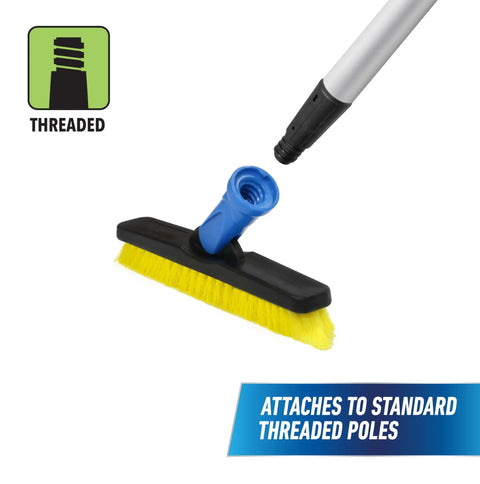 Swivel Grout Brush With Durable Plastic Handle And Long Reach Five Point Five Inch Bristles for cleaning tight spaces