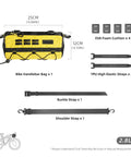 2.8L Waterproof Front Tube Bag For Road Gravel And Mountain Bikes, cylindrical EVA frame with straps and foam cushions