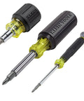 Multi Bit Screwdriver And Nut Driver Set With Comfy Cushion Grip Handles Precision Heat Treated Bits Includes Stubby Tool for quick auto repairs.