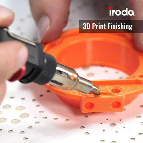 SolderPro 90K Professional Butane Soldering Iron Kit used on 3D printed part for finishing work