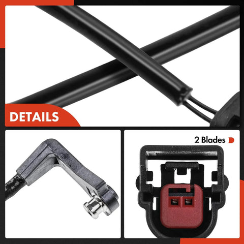 A-Premium rear disc brake pad wear sensor for Jaguar XF/XJR/XK/XJ, with a two-blade connector.