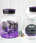 X Large Piggy Bank For Adults And Kids With Digital Coin Counter And LCD Display 2.4L Capacity Holds 2000 Plus US Coins