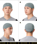 Three Pack Skull Caps For Men And Women, Stay Cool With Cooling Sweat Wicking Head Wraps For Welding And Cycling shown worn