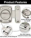 Tough As Nails 180 Rotary Bolt Latches Brushed Zinc Alloy Cabinet Hardware, 55mm latch features smooth pivot and sturdy design.