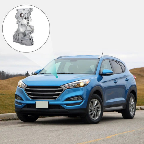 Timing Chain Cover and Oil Pump Kit M580 21350 2E030 Direct Fit for Hyundai Tucson 2.0L 2014 2021 shown as compatible