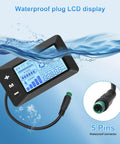 Waterproof 5 Pin LCD Display GD01 For E Bike Electric Bicycle Controller Monitor with weatherproof connector.