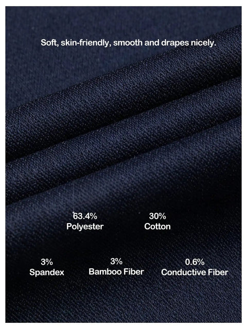 Close-up of fabric blend for Custom Printed Multi Pocket Short Sleeve Industrial Work Shirt with polyester, cotton, spandex.