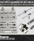DIY Tap And Die Kit For Knife And Gun Making, UNF Standard And Metric, 33 Piece Micro Thread Set with case, taps, and dies.