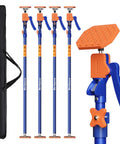 Heavy Duty Steel Support Pole Kit Adjustable Telescoping Jamb Extender Drywall Hoist And Dust Barrier Floor To Ceiling Jack Stand 4 Pack with carrying bag