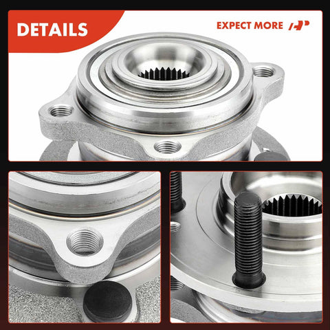 Close-up of Front Wheel Bearing And Hub Assembly 5 Lug Fit For Kia Sorento 2011 To 2015 And Hyundai Santa Fe 2007 To 2020