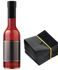 Top Shelf Black Shrink Bands For Bottles And Jars Hella Secure Tamper Proof Sealing Sleeves Sixty Five By Sixty Millimeter Dimensions with a bottle.