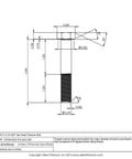 3/8-24 X 2-1/4 Unf Hex Head Titanium Bolt dimensions illustration for Pack Of Three Grade Five Titanium Hex Bolts.