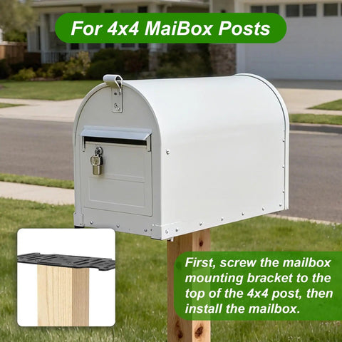 Heavy Duty Universal Mailbox Post Mount Bracket Kit For 4x4 Wood Or Hollow Posts Outdoor Black Tough As Nails Mounting Adapter For Easy And Secure Mailbox Installation On Exterior Posts