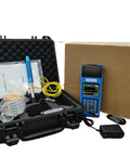 Portable Digital Leeb Rebound Hardness Tester With G Probe features compact case, TFT display, and essential accessories for testing.