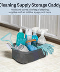 Portable Cleaning Caddy With Handle For Easy Mobility And Storage Multipurpose Organizer For Home Office Or Professional Use