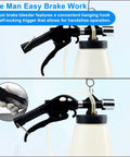 1L Pneumatic Brake Fluid Bleeder Kit with Vacuum Extractor, hose, and trigger for hands-free operation