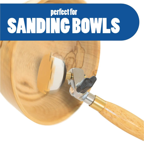 Peachtree Gold Bowl Sanding Mandrel Kit For Curved And Flat Surfaces With Round Sanding Discs 129 Piece Woodworking Tool Set