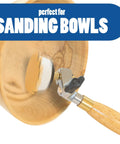 Sanding bowl with 129 Piece Flex Edge Sanding Discs Kit For Drill 1 Inch 2 Inch And 3 Inch, Curved And Flat Surface Mandrel Kit