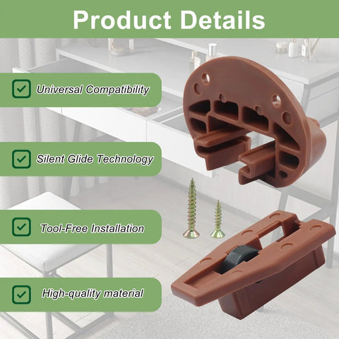Top Notch Heavy Duty Bottom Mount Drawer Slides Featuring Buttery Smooth Rolling Tracks For Vintage Dressers And Nightstands handy furniture fix up kit, plastic components and screws.