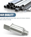 Car Cooling Water Temperature Adapter From M12x1.5 Male To 3/8 NPT Female, alloy extension, shown against metal backdrop