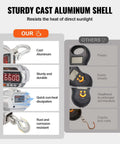 Digital Crane Scale 6600 Lbs 3000 Kg Heavy Duty Hanging Scale With Remote Control LED Display Cast Aluminum Case