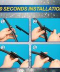30 seconds installation guide for Beast Mode Waterproof Windshield Wiper Blades for Ford Explorer 2011 to 2024 with details.