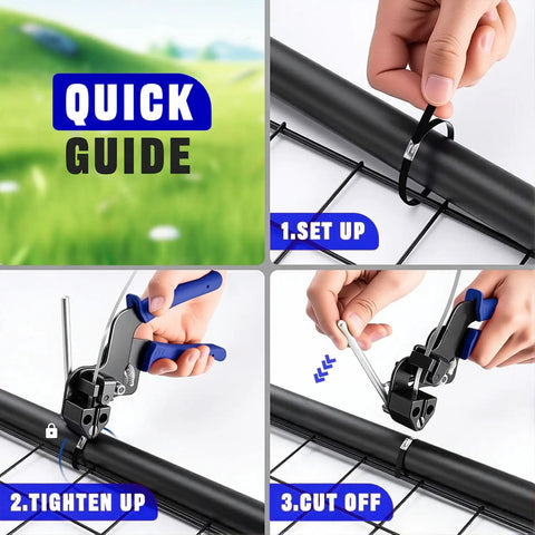 Quick guide for Heavy Duty 304 Stainless Steel Zip Tie Gun Kit With 150 Black Metal Zip Ties In 8 11.8 15.8 Inch Sets
