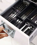 Person opening drawer with Heavy Duty Zinc Alloy Recessed Pull Handles For Drawers And Deck Hatches, silver finish, 110mm x 70mm