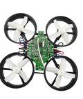 DIY RC Helicopter Spare Parts Kit With Enclosure, Propellers, Receiver Board, shown in quadrotor configuration