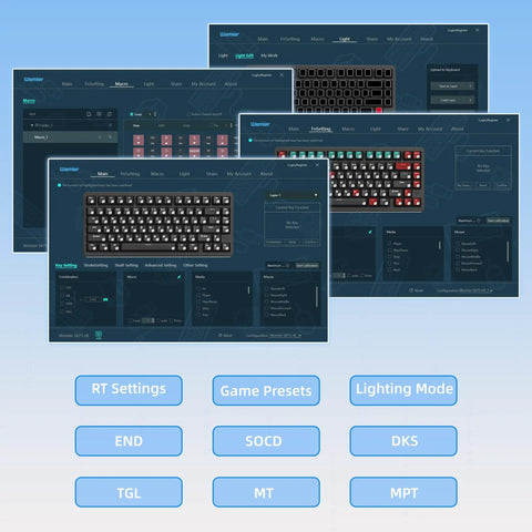 User interface of software settings for the 75 Percent Wireless Mechanical Keyboard With Magnetic Hall Effect Switches And A Rock Solid Aluminum Build Designed For Straight Up Lightning Fast Triggers That Make Your Daily Setup Feel Like A Pro Gaming Station.