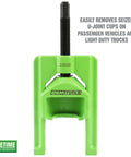 Light Duty U Joint Puller For Cars And Trucks Class 1-3 Removal Tool For Drivelines U Joint Press 1/2 In Drive Compatible With Impact Seized Joint Removal 24539 in green with text about use and warranty