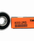 4 Pack 6000-2RS Double Rubber Seal Bearings 10x26x8mm with chrome steel core and packaging