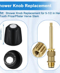 Dope Matte Black Tub Shower Trim Kit 3 Piece Set With Bath Spout Replacement Shower Knobs For Pfister Verve 3-Handle 1/2 Inch