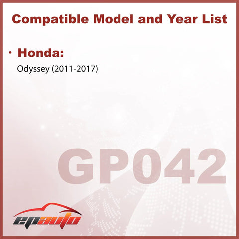 Honda Odyssey Engine Air Filter 2011 To 2017 3.5L V6 Rigid Panel Replacement compatibility list display