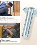 Top Shelf Steel Phillips Head Machine Screws No 10-24 By Half Inch 100 Pack Heavy Duty Furniture Bolts for DIY joining wood and furniture.