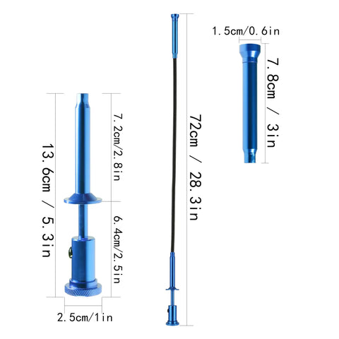 Flexible Claw Pickup Tool With Magnet And LED Light, 28 Inch Telescoping Reacher With Four Claws For Small Parts Jewelry Mechanics And Home DIY, Extendable Grabber Tool In Blue